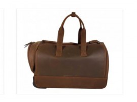 AB065	MORGAN TRAVEL BAG DARK BROWN  LARGE